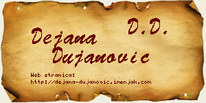 Dejana Dujanović vizit kartica
